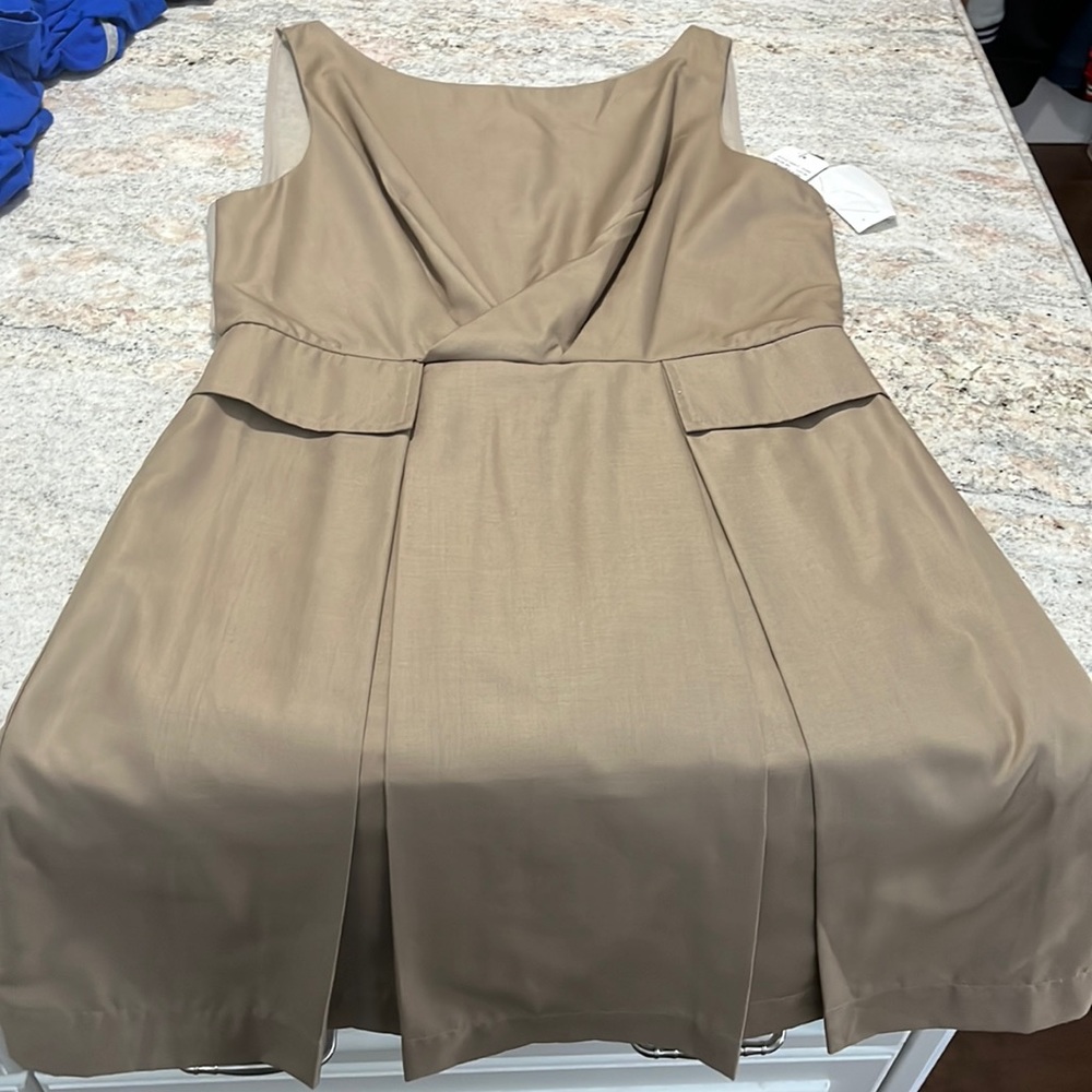 Hype Beige Dress with Mesh Back